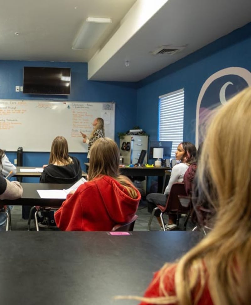 Oasis girls in classroom 800x973
